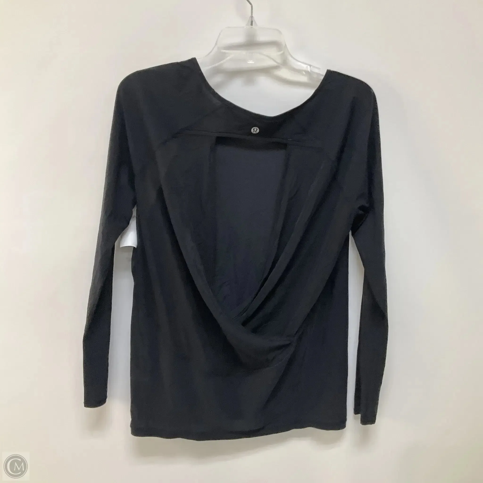 Athletic Top Long Sleeve Crewneck By Lululemon In Black, Size: M