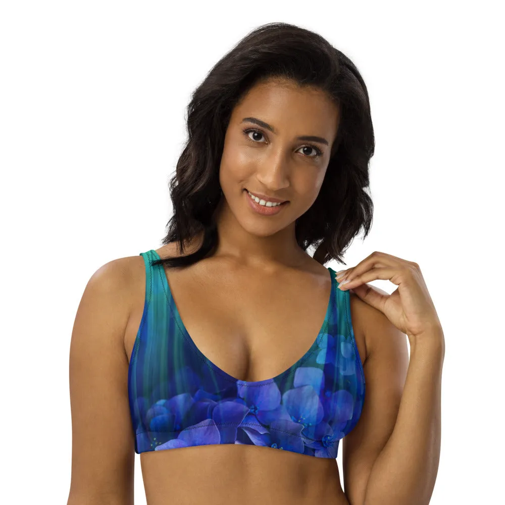 Blue Space Floral Bralette