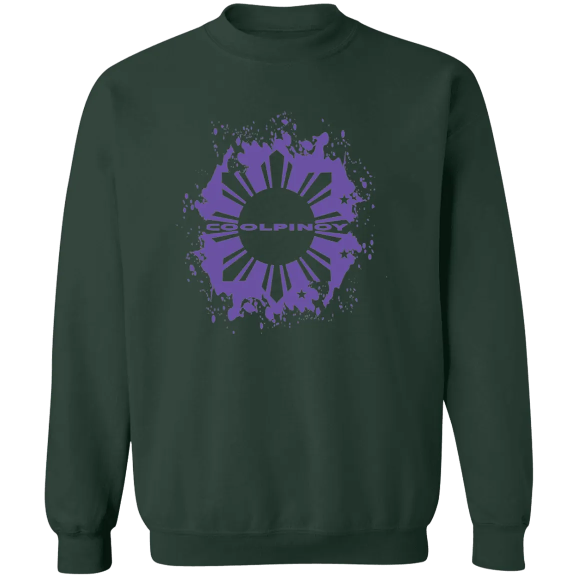 CoolPinoy Ube Splash Unisex Crewneck Pullover Sweatshirt