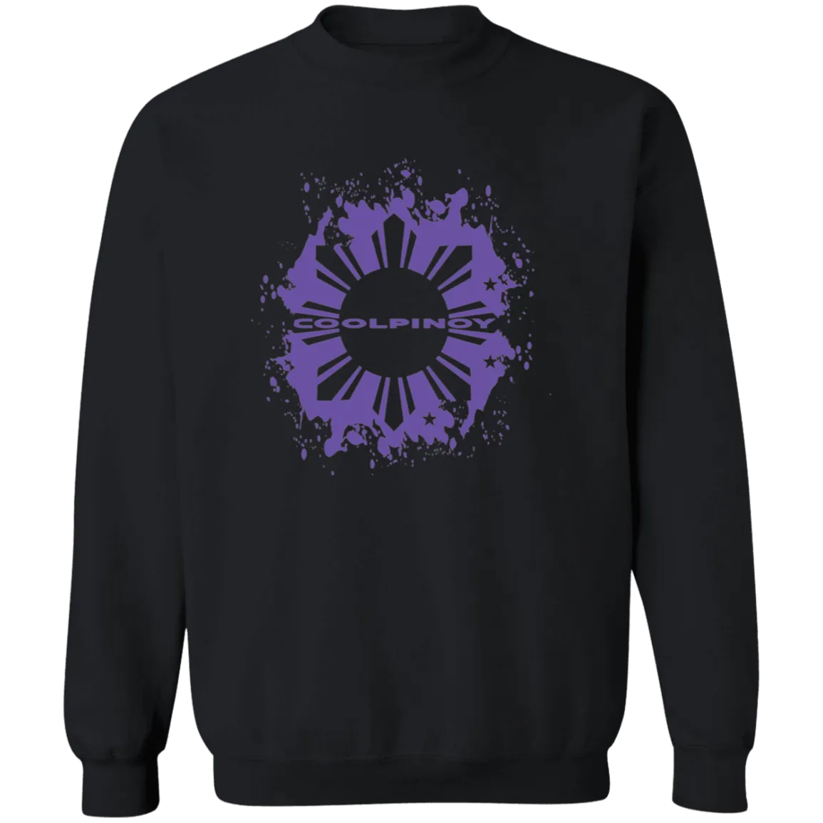 CoolPinoy Ube Splash Unisex Crewneck Pullover Sweatshirt