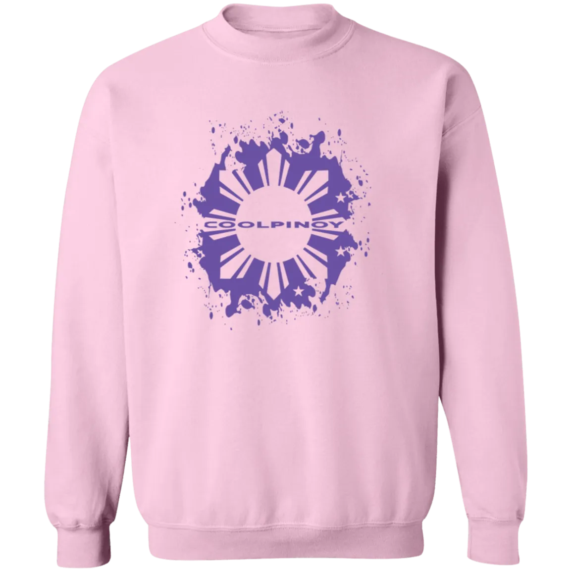 CoolPinoy Ube Splash Unisex Crewneck Pullover Sweatshirt