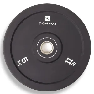 Disque bumper d'haltérophilie 5 kg, diamètre intérieur 50 mm
