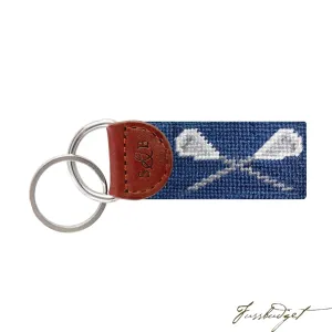 Lacrosse Needlepoint Key Fob