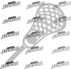 Lacrosse Stick and Ball 1982 (A) art stencil