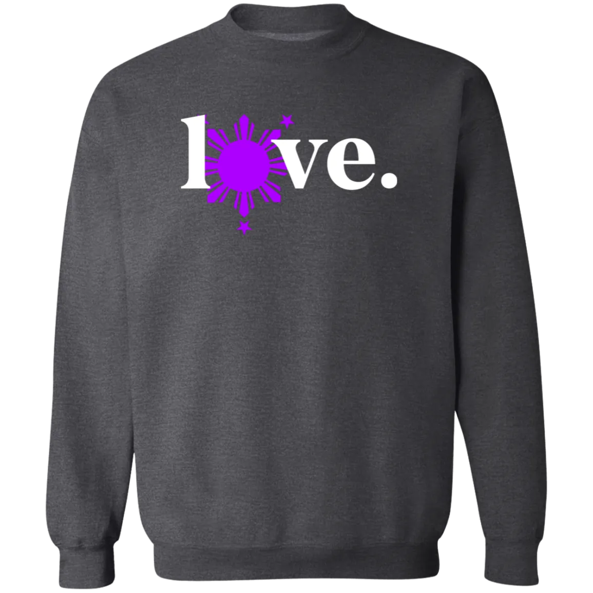 Love with Purple Sun and Stars Unisex Crewneck Pullover Sweatshirt