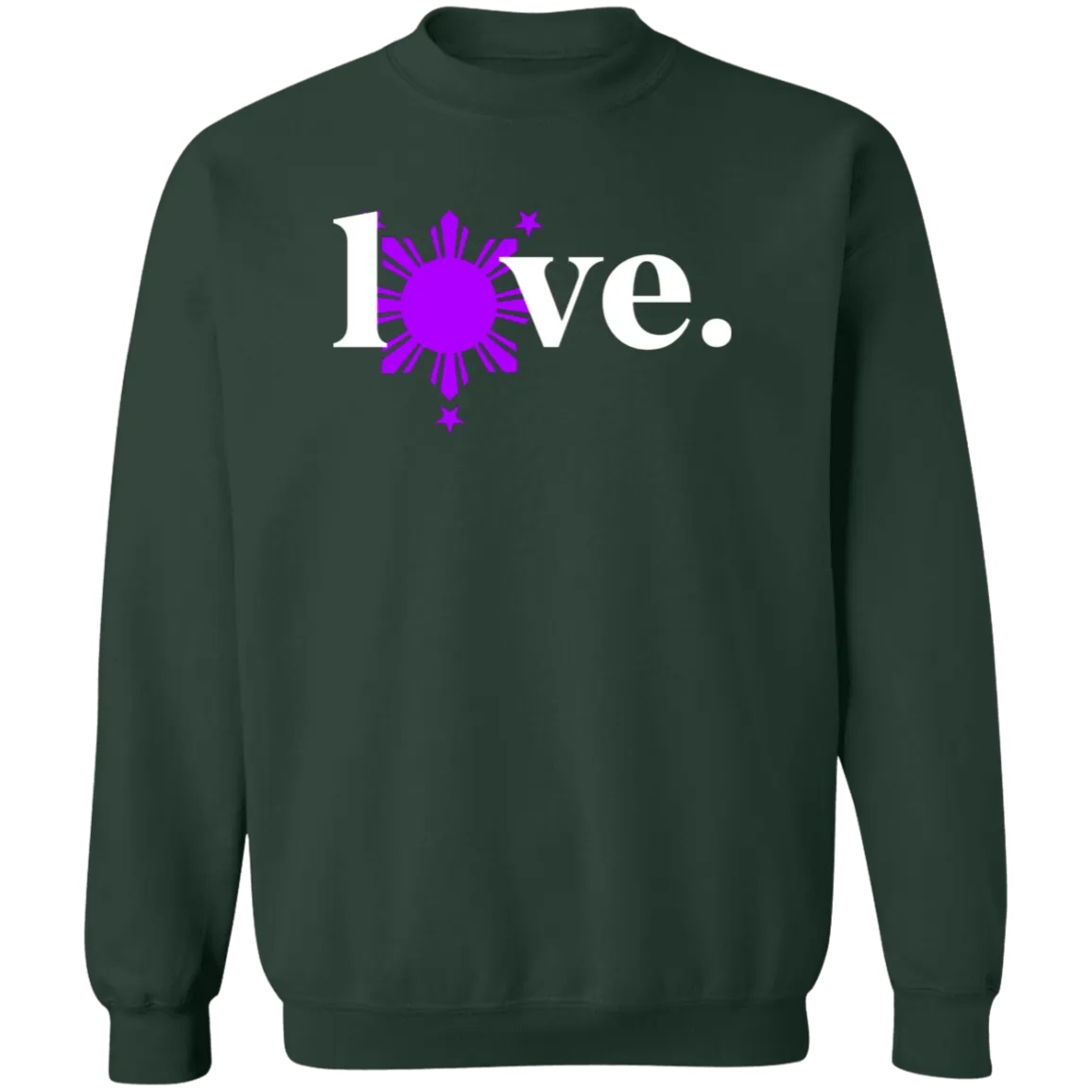 Love with Purple Sun and Stars Unisex Crewneck Pullover Sweatshirt