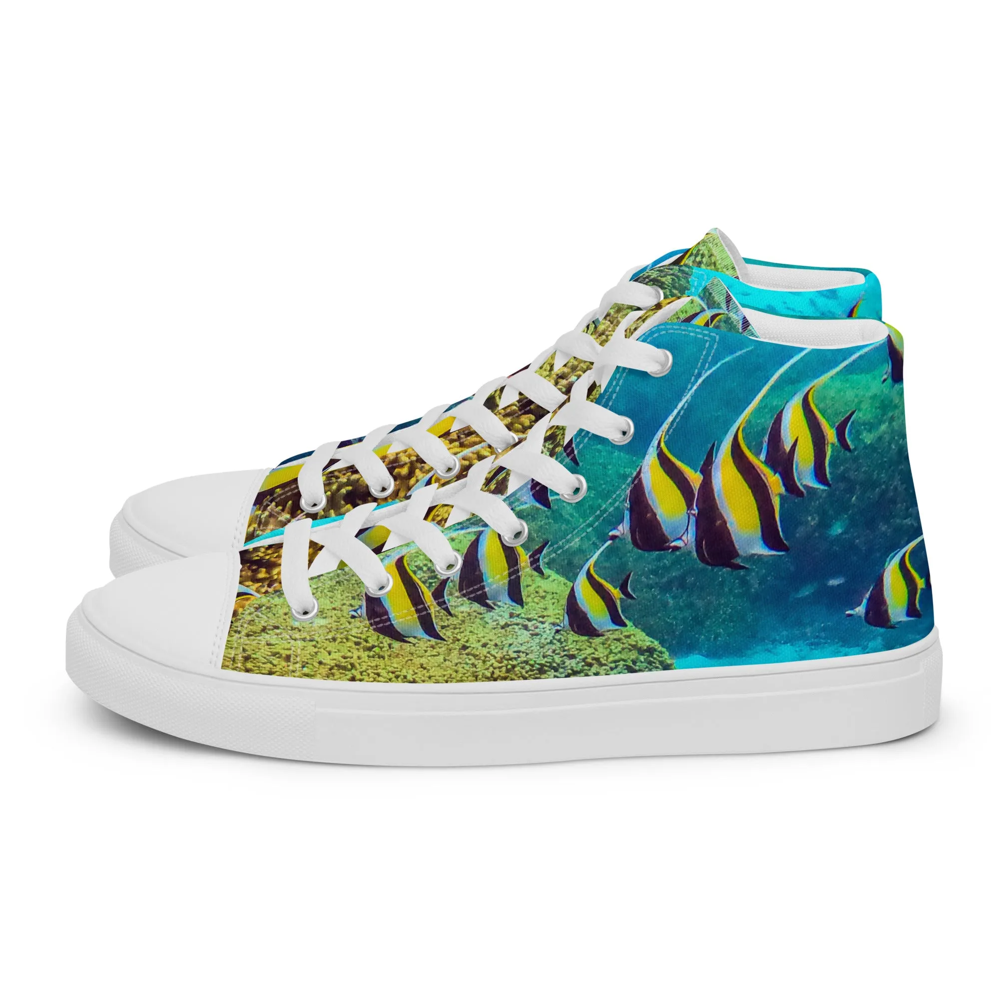 Moorish Idols Men’s high top canvas shoes