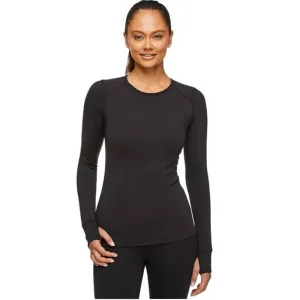 New Athletic Works Women's Mid-Weight Thermal Crew Neckline Top with thumbholes, Sz M