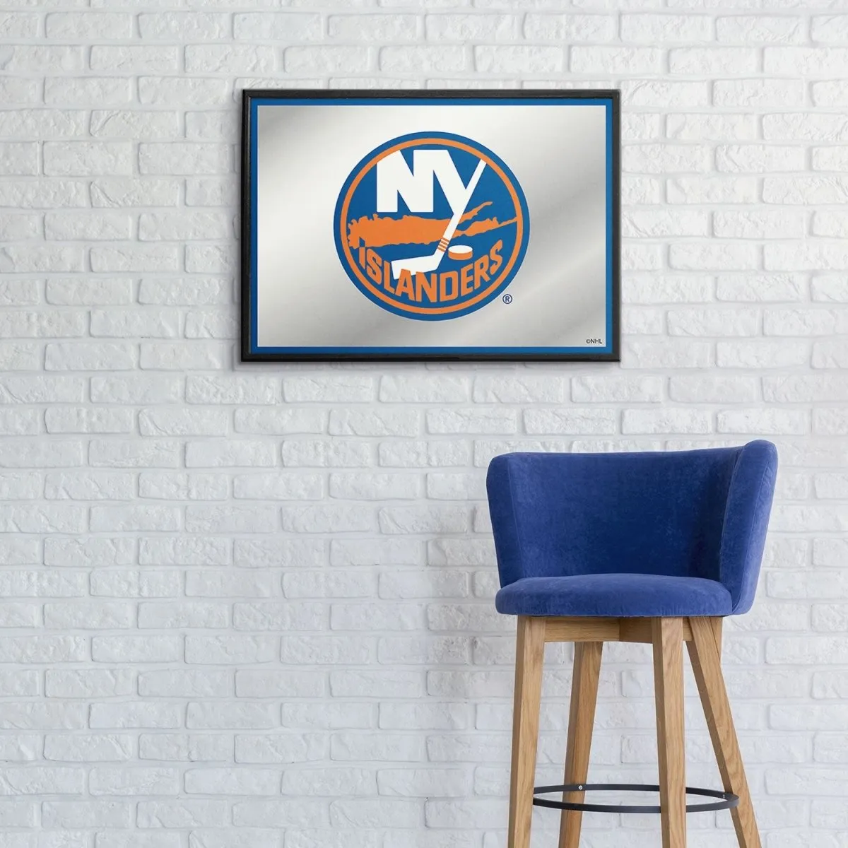 New York Islanders: Framed Mirrored Wall Sign
