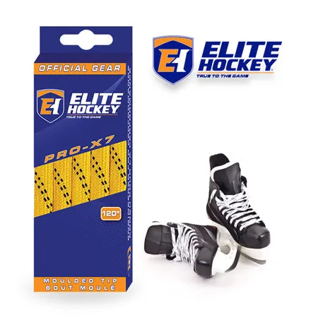 PRO X7 WIDE NON WAXED YELLOW HOCKEY LACES