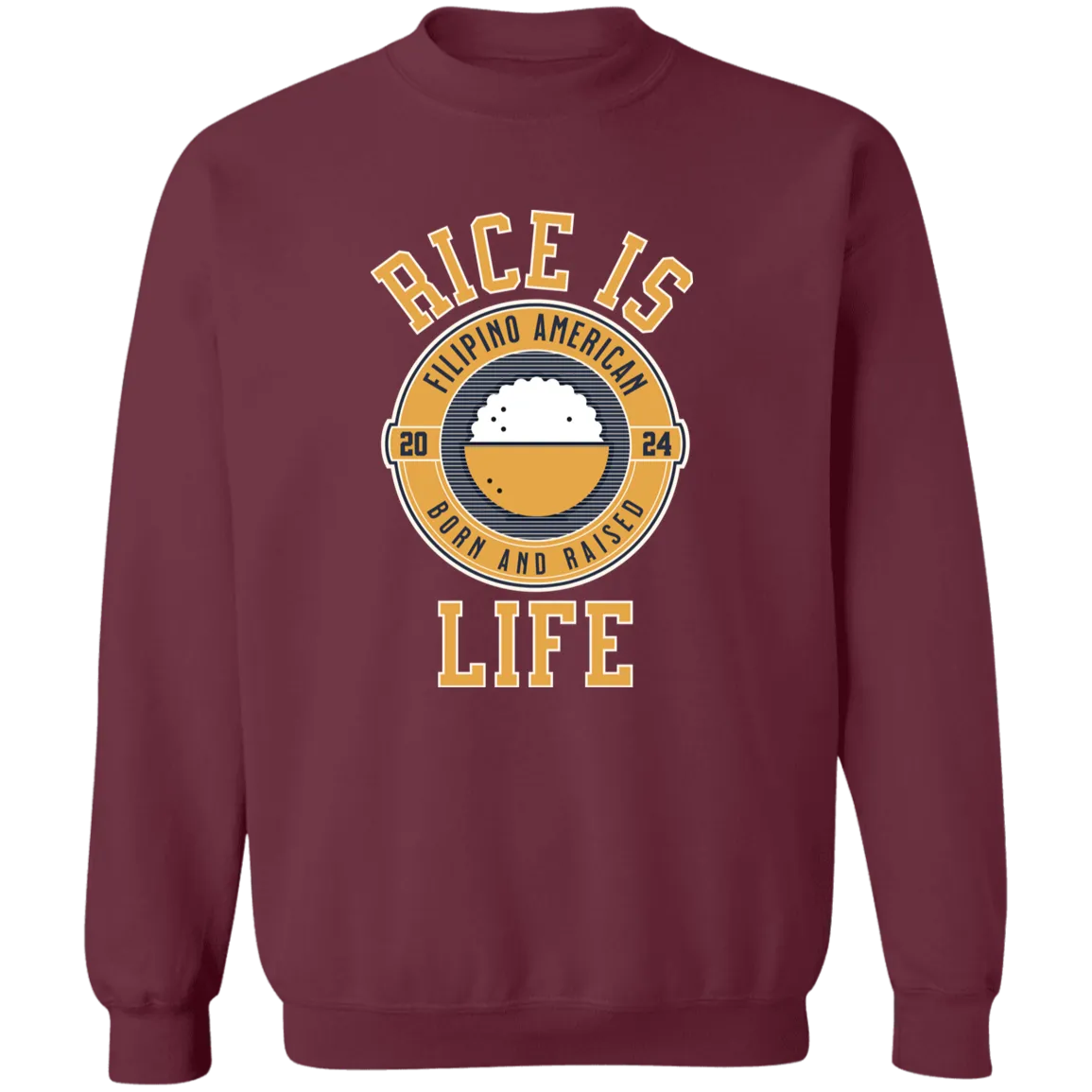 RIce is Life Unisex Crewneck Pullover Sweatshirt