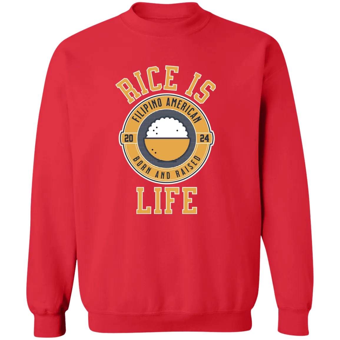 RIce is Life Unisex Crewneck Pullover Sweatshirt
