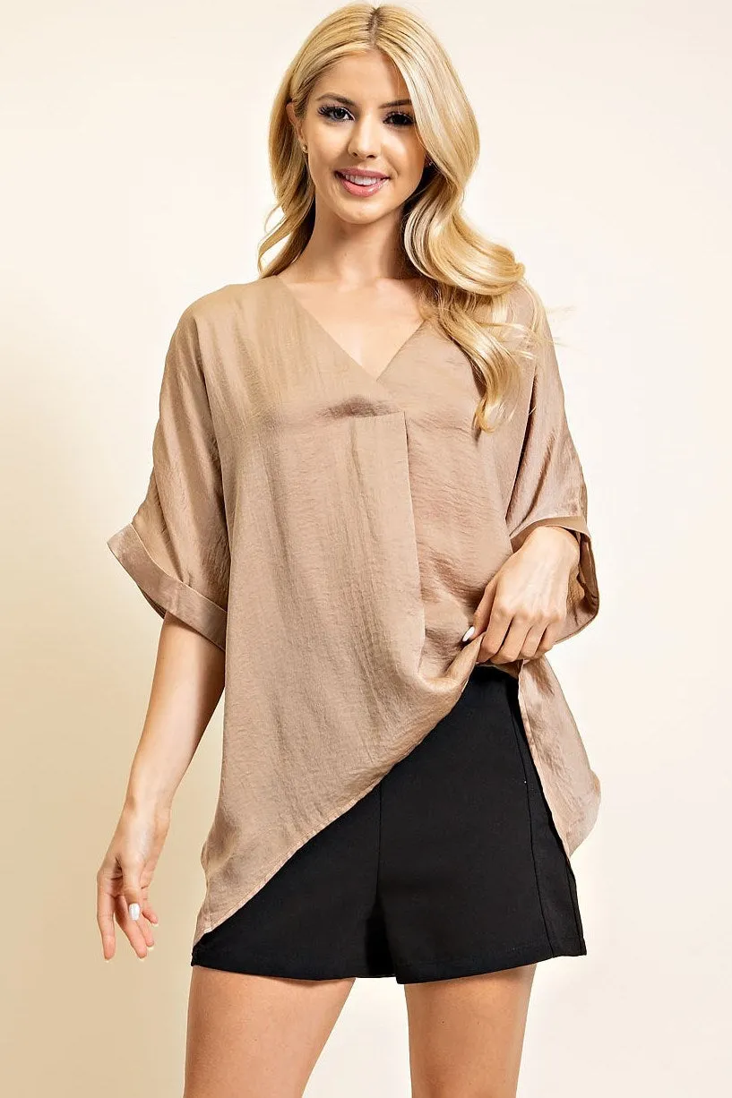 V-Neck High-Low Top