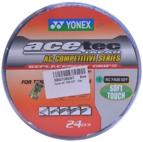 YONEX AC 7405 E2T Rubber Badminton Grip (Multicolour)