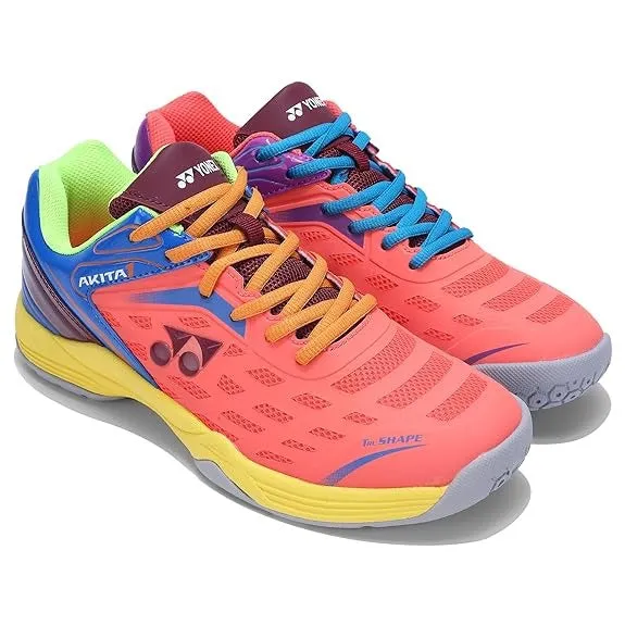 Yonex Akita Badminton Shoe - Hot Coral/Dry Rose